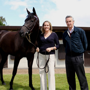 Pictured far right: Co-founders of Equinome: UCD scientists, Dr Emmeline Hill and Irish racehorse trainer and breeder, Mr Jim Bolger.