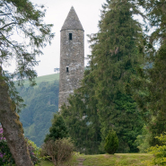 The Roundtower at Glendalough, Co. Wicklow - a early medieval monastic settlement