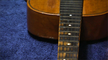 Image detailing the fretboard on James Joyce's guitar (Courtesy of Irish Times)