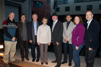 Pictured (l-R) Prof Chris Bean, UCD Earth Institute, Jacques Cluzaud, Oceans Director, Mr Pierre Eymery, Veolia Environnement, H.E. Emmanuelle D'Achon, French Ambassador to Ireland, Leo Enright, Writer & Broadcaster, Dr Francois Sarano, Oceans Scientific Advisor and Charlotte O'Kelly, MD Techworks Marine and Frederic Dias, UCD School of Mathematical Science