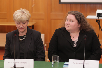 Pictured at the launch of the report: Prof Bairbre Redmond, UCD, the lead authorof the report, and Dr Suzanne Guerin, UCD School of Psychology, one of the co-authors of the report