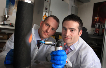 Pictured at NovaUCD are Nigel Cobbe, Vice-President, Business Development, Enbio and Dr James Carton, Industrial Surfaces Programme Manager, Enbio