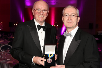 Former CEO of Chevron, Dr David O’Reilly was presented with the UCD Foundation Day Medal by UCD President, Dr Hugh Brady