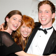 William Coutrney overall winner of Irish Times debate with sister Fara (left) and cousin Antonia Courtney | Photograph: Dave Meehan/The Irish Times