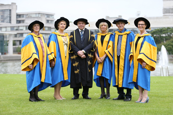 President of UCD, Prof Andrew J Deeks pictured at UCD Bloomsday awards ceremony with honourees
