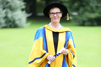 Pictured after receiving UCD Honorary Degree of Doctor of Laws: Director General of FLAC, Justice, Noeline Blackwell at UCD Bloomsday Awards