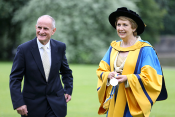 Pictured after receiving the UCD Ulysses Medal: Former President of Ireland, Mary McAleese and her husband Martin McAleese at UCD Bloomsday Awards