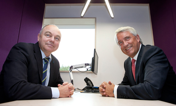 Pictured at the announcement: Prof Andrew Deeks, President of UCD and David Duffy, Chief Executive of AIB