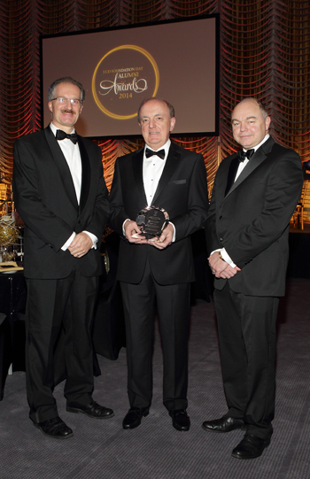 Prof David Fitzpatrick Dean of Engineering UCD, Donal O'Riain and Prof Andrew Deeks President of UCD