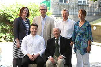 Pictured above Judging panel (back row) : Prof Margaret Kelleher, UCD School of English, Drama & Film; James Ryan, director of MFA, UCD School of English, Drama & Film; Niall McMonagle; Eilis Ni Dhuibhne, Novelist; 
Front row: winner John McHugh and Gordon Snell 