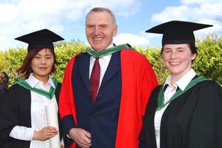 Pictured with Professor Ted Farrell