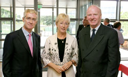 Dr. Hugh Brady, President of UCD, Mary Hanafin, Minister for Education and Dr Frank Walsh, Executive VP, Discovery Research Worldwide for Wyeth