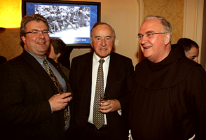 Photo - Pictured at the presentation from L - R: Dr Padraic Conway, Vice- President for University Relations, UCD; Albert Reynolds, Former Taoiseach; and Fr Ulic Troy, Order of Friars Minor. 