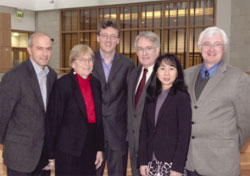 Professors Volker Dötsch, JoAnne Stubbe, David MacMillan, Amos B. Smith, Linda Hsieh-Wilson and Tadhg Begley