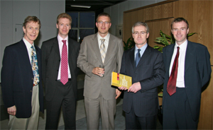 Pictured at official book launch: Professor Tom Begley (Head of UCD School of Business), Dr. Michael O'Neill (UCD School of Computer Science and Informatics), Professor Barry Smyth (Head of UCD School of Computer Science and Informatics), Dr. Hugh Brady, President, UCD, Dr. Anthony Brabazon (UCD School of Business).
