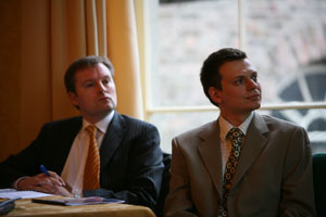 Detective Inspector Paul Gillen, Head of the Garda Computer Crime Investigation Unit and Dr Pavel Gladyshev, UCD School of Computer Science and Informatics, one of the authors of the report, pictured at the official launch of the results of the ISSA / UCD Irish Cybecrime Survey 2006, at Newman House, Dublin