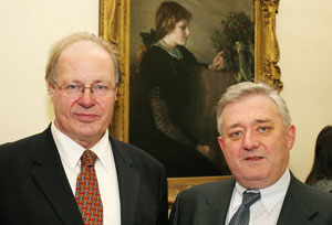 Professor Paul O’Connor, Dean of UCD School of Law, pictured with Mr Justice Adrian Hardiman
