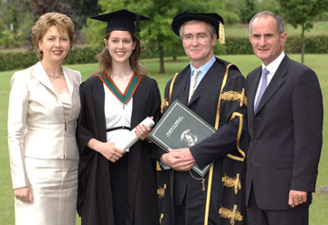 President Mary McAleese pictured with her daughter, Emma who was conferred with her degree.