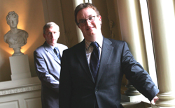 Prof Colm Harman (front) and Prof Patrick Wall
