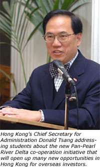  Hong Kong's Chief Secretary for Administration Donald Tsang