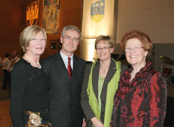 Cliona de Bhaldraithe, President Hugh Brady, Thelma Doran and Mairead McGuinness