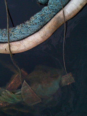 Part of a comprehensive photographic survey of the constructed edge of the River Liffey through its tidal region from Islandbridge Weir to Poolbeg Lighthouse. The images form the documentary background to a representation of the river as part of an ongoing study into the relationship of memory, perception and representation to the design process.