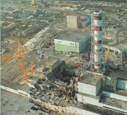 Catastrophic accident at Chernobyl Nuclear Reactor