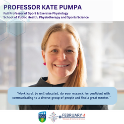 Image of woman in dark top smiling for International Day of Women and Girls in Science