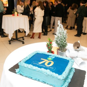 Celebration cake at the UCD Physiotherapy 70th anniversary celebration