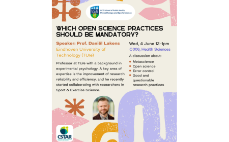 Poster with details of a talk at UCD