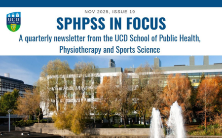 Front cover of UCD SPHPSS newsletter
