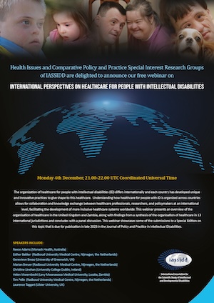 International perspectives on healthcare for people with intellectual disabilities flyer