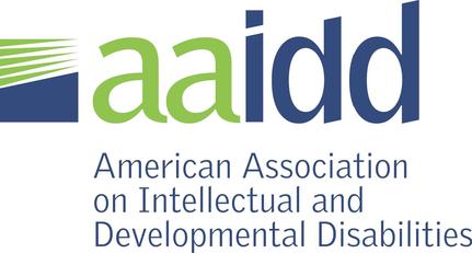 aaidd in large green and blue letters followed by in smaller letters American Association on Intellectual and Developmental Disabilities