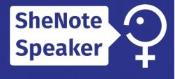 SheNote Speaker logo