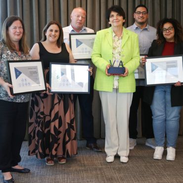 The winning team at the 2025 VIA award ceremony