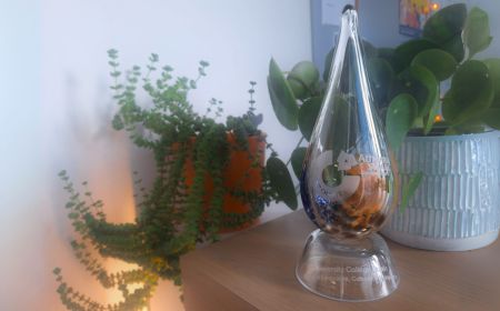 The glass Athena Swan award