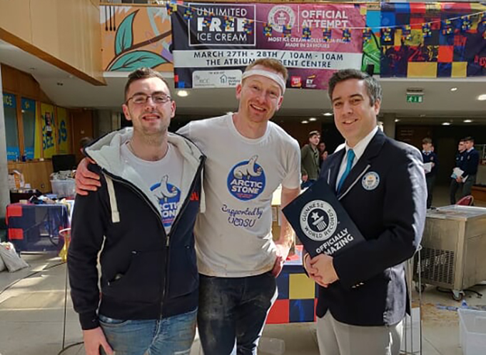 Caolan at a recent Guinness World Record Attempt