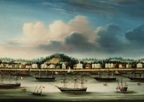 19th century colour illustration of the straits settlements