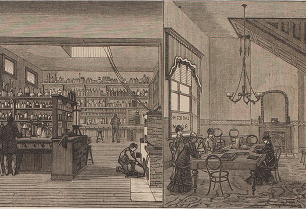 Laboratory and ladies’ reading room in the Sydney School of Arts (1879)