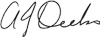 AJ Deeks signature