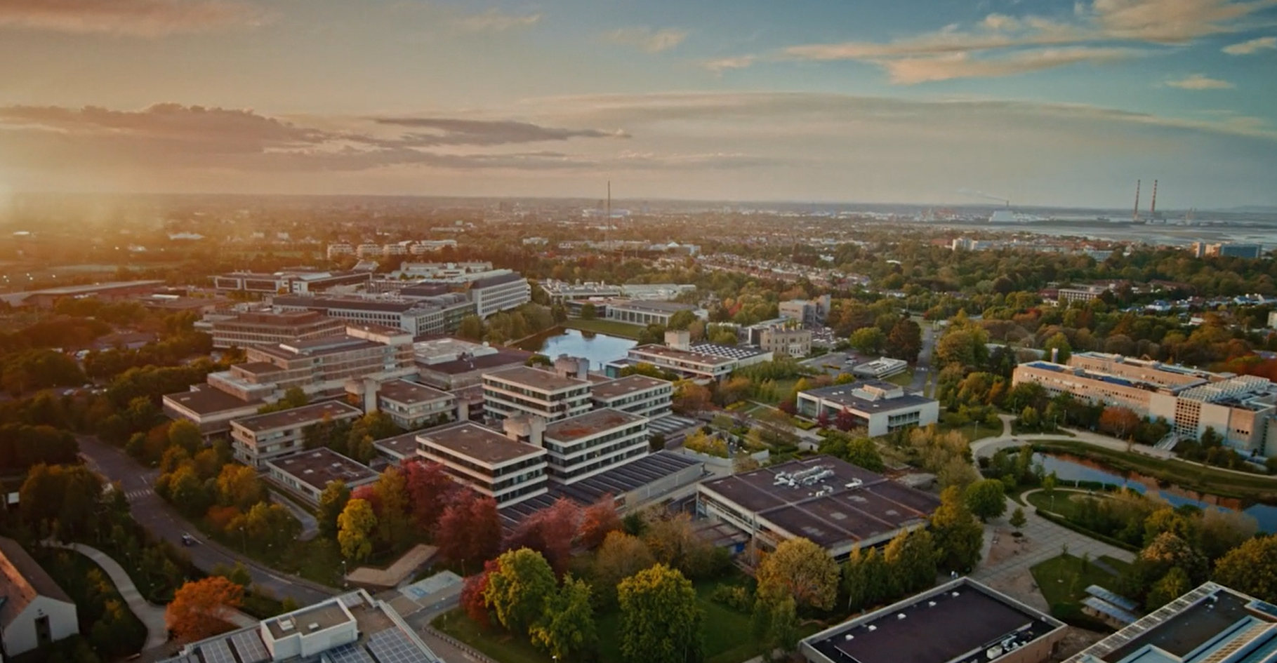 Drone view from Belfield campus