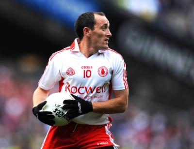 Brian Dooher playing Gaelic football for Tyrone