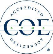 AVMA Council on Education (COE) Accredited seal featuring the word 