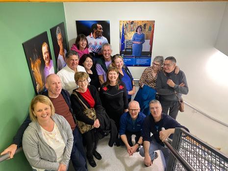 Members of the MVB Class of 1986 on a tour of the UCD Vet School